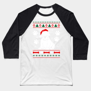 Bulldog Ugly Christmas Model Baseball T-Shirt